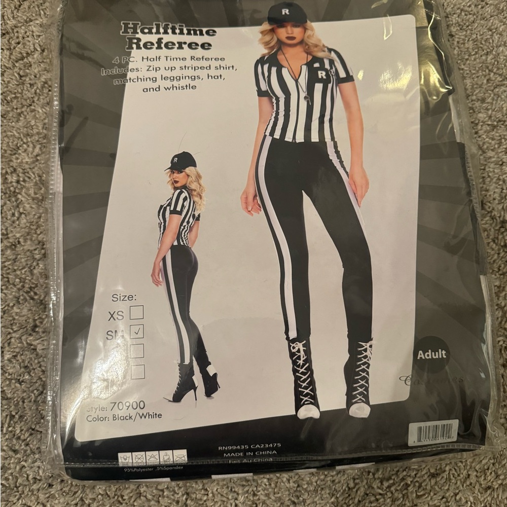 Music Legs Black and White Referee Leggings Set